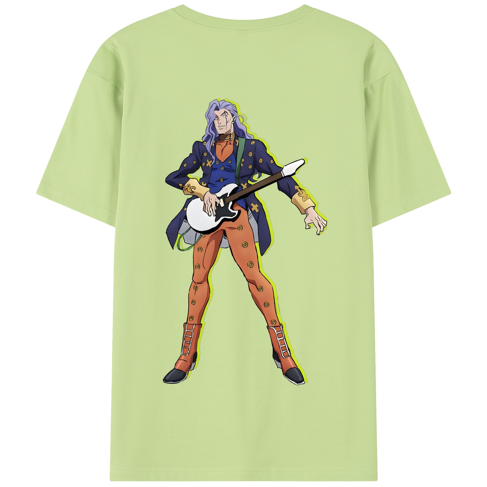 （画像用） ジョジョの奇妙な冒険 おといし あきら JoJo's Bizarre Adventure Akira Otoishi 綿100％半袖Tシャツ（背面プリント）
